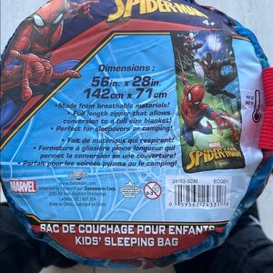 NEW 🆕 Marvel Spider-Man Kids Sleeping Bag - Blue and Red